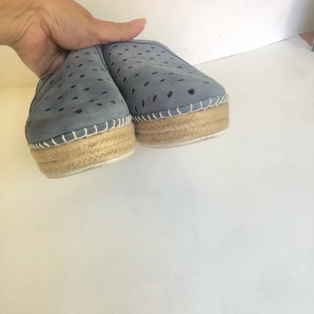 Steve Madden Women’s Widmer Suede Espadrille Platform Perforated Sneaker Size 11
